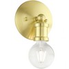 Livex Lighting Lansdale 1 - Light Vanity in  Satin Brass - 3 of 4