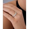 14K Gold Plated Pear Love Eternity Rings for Women | Gold Cubic Zirconia Ring | Bridal Eternity Wedding Band Ring - 2 of 4