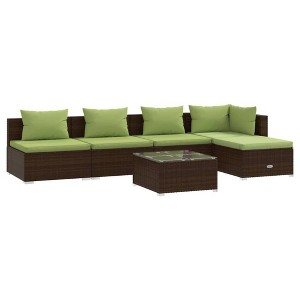 vidaXL Garden Lounge Set Brown - 1 of 4