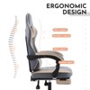 Okak Modern Adjustable Swivel Gamer Chair with Footrest & Lumbar Support,High Ergonomic Task Chair Computer Chair for Adults - 4 of 4