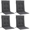 vidaXL Lowback Chair Cushions 4 pcs Melange Anthracite 39.4"x19.7"x1.6" Fabric - 3 of 4