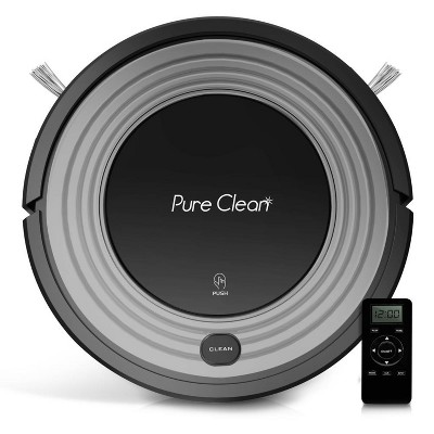 Pyle PUCRC96B PureClean Smart Automatic Programmable Robot Vacuum Home Cleaning System w/ 24W Suction & Rotating Brushes for All Indoor Floor Surfaces