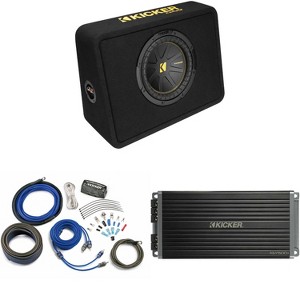 Kicker 10 Inch Comp Truck Bass Package 50TCWC102 with 47KEY500.1 and amp wire kit - 1 of 4