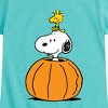 Girls' - Peanuts - Snoopy Woodstock Pumpkin Fitted Short Sleeve Graphic T-Shirt - 2 of 4
