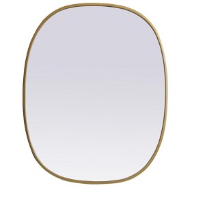 Elegant Lighting Metal Frame Oval Mirror 24x30 - 1 of 4