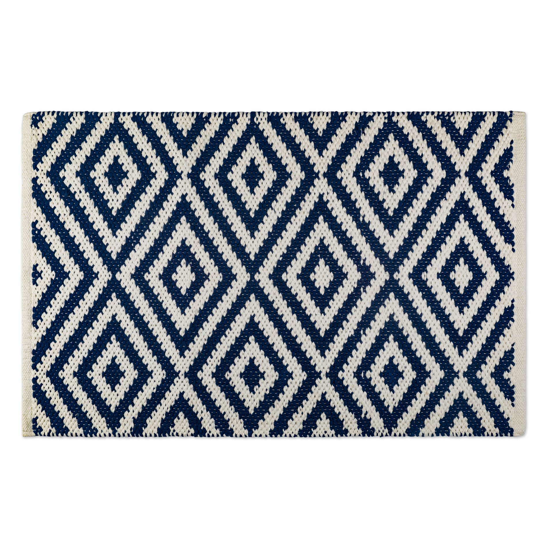 Design Imports Reflections Motif - Navy Diamonds - 2 X 3 Ft