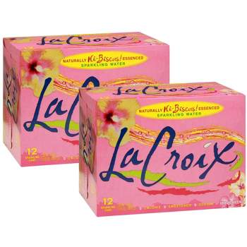 La Croix Hibiscus Sparkling Water - Case of 2/12 pack, 12 oz