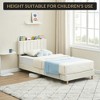 Kids Bed Frame with Bookcase Headboard - Upholstered Platform, Wooden Slats, No Box Spring Needed for Boys/Girls/Teens - 4 of 4