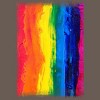 Adult Design By Humans Vertical Artistic Pride Flag By stevej Racerback Tank Top - 2 of 2
