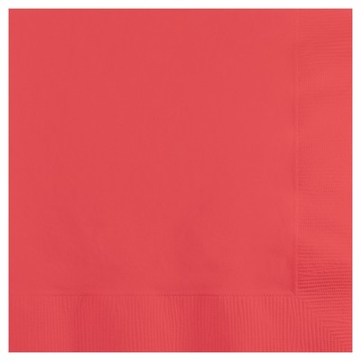  50ct Coral Cocktail Beverage Napkins 