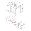 Vynxaria Unique Scandi Style Nightstand, 1 Drawer with Angled Fronts (Wood Glides), Solid Pine, 10-15 Min Assembly, Sustainable - 3 of 4