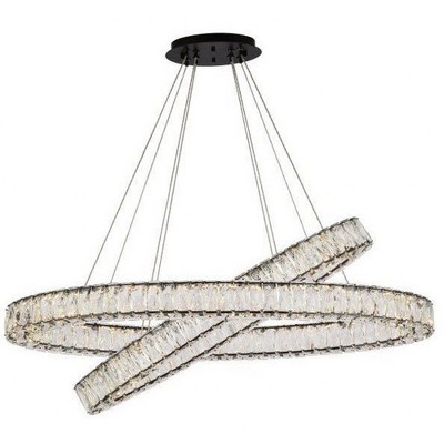 Elegant Lighting Monroe 2 - Light Pendant in  Black