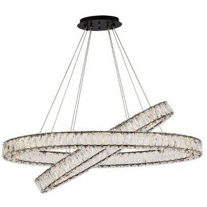 Elegant Lighting Monroe 2 - Light Pendant in  Black - 1 of 4