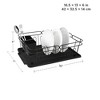 Trio Home Stainless Twist Design 3-Piece Dish Drying Drainer Rack, Removable Utensil Holder and Drainboard - Black/Black Twist - 4 of 4