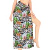 HAPPY BAY Women's Beachwear Summer Bikini Wraps Sarong Swim Cover Up Wrap Skirt Bathing suit Swimwear Beach Coverups for Women One Size Black, Tree - 3 of 4