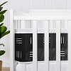 Sweet Jojo Designs Gender Neutral Unisex BreathableBaby Breathable Mesh Crib Liner Anti Bumper Pad Boho Hatch Black and White - 3 of 4