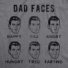 Mens Dad Faces Tshirt Funny Fathers Day Sarcastic Emotions Chart Graphic Novelty Tee - Crazy Dog Men's T Shirt - image 2 of 4