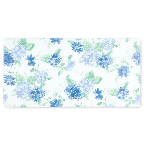 Martha Stewart Amber Floral Daisy Stripe Reversible Water Resistant Kitchen Mat - image 1 of 4