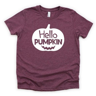 The Juniper Shop Hello Pumpkin Face Kids Short Sleeve Tee