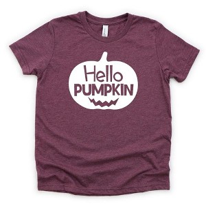 The Juniper Shop Hello Pumpkin Face Kids Short Sleeve Tee - 1 of 2