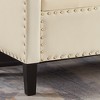 Lyngins Velvet Storage Bench with Armrests, 48"L Upholstered Tufted Button Ottoman with Storage, Bed Bench with Nail Accents, Solid Wood Foot Stool - 4 of 4