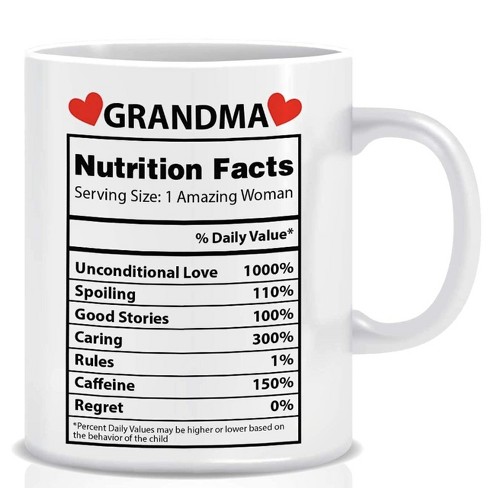 Mom Nutrition Facts about mom White Mug 11Oz