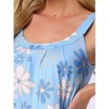 INSPIRE CHIC Women's Soft Sleeveless Short Pleated Wide Strap Sleep Dress with Pockets - 4 of 4