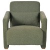 APRILSOUL Green Sleek Right-Angle Armrests Accent Chairs Set of 2, Ergonomic Lumbar Support, Inclined Seat for Comfort - 4 of 4