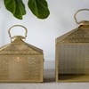AZL1 Life Concept Decorative Lantern Set of 2 with Intricate Perforated Design Easy Setup for Tabletop Dresser Sideboard, Gold, 13.6"*8.5"*20.5" - 3 of 4