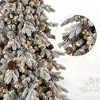 NAYSAYE Christmas Tree Stand 6FT Tree 935 Tips Flocked with Metal Stand for Christmas Decorations, White and Green, 40"*72"*17.6" - 4 of 4