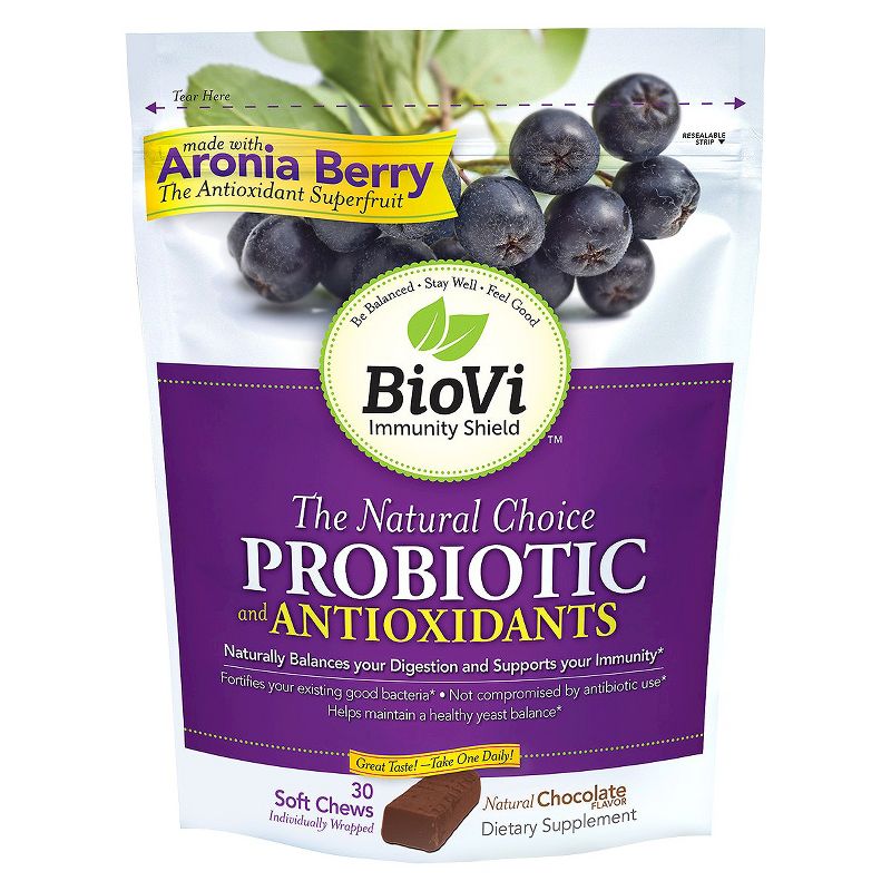 BioVi Probiotic Soft Chews - Chocolate Flavor - 30ct, 1 of 2