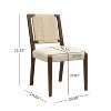 Christopher Knight Home Benitez Rubberwood Upholstered Woven Rope Backrest Dining Chair (Set of 2) - 3 of 4