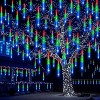 Joyfy Christmas Tubes Lights, 192 LED 8 Tubes Meteor Light, Snowfall Icicle Cascading Rain Light for Xmas Tree Party Holiday Decorations - 4 of 4