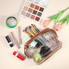 Unique Bargains Women's Transparent Waterproof Business Travel Makeup Bags Brown 2 Pcs - 4 of 4