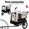 2-in-1 Bike Trailer & Push Cart for Pets - Detachable Bike Hitch & Push Handle Included,Non-Slip Floor, Internal Leash, Holds Up to 88 lbs - 3 of 4