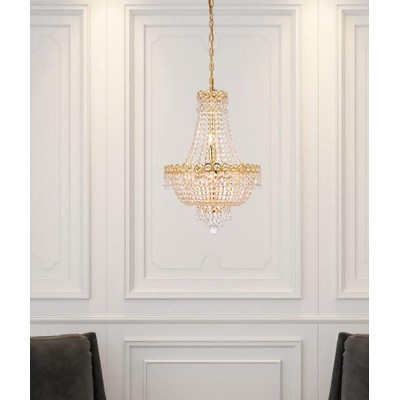 Chrome Mini Crystal Chandelier with Royal Cut Trim