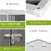 Metal Outdoor Storage Shed - Waterproof, Uv-Resistant Garden Shed with Updated Frame Structure, for Backyard,Garden,and Patio - 3 of 4