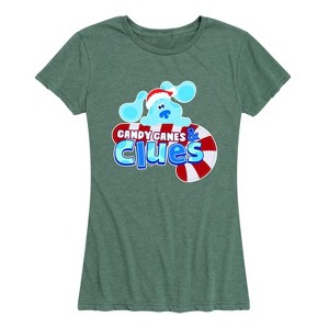 Women's - Blue's Clues & You! - A Blue Christmas Short Sleeve Graphic T-Shirt - 1 of 4