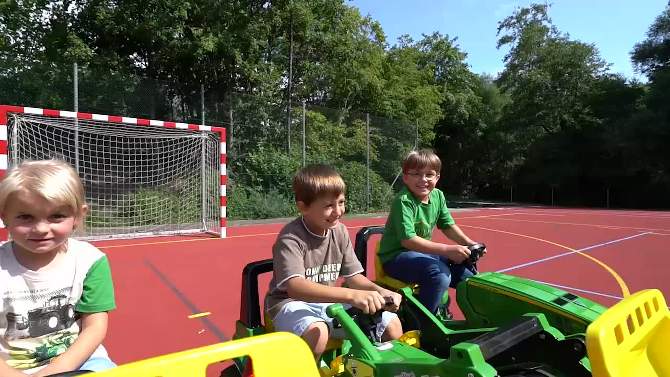 John Deere Kids&#39; Tractor with Trailer Ride-On, 2 of 6, play video