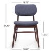 Set of 2 Mid-Century Modern Upholstered Dining Chairs with Comfortable Backrest, Wood Side Chairs for Kitchen or Dining Room – The Pop Home - 3 of 4