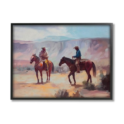 Stupell Industries Desert Cowboys Horses Landscape Framed Giclee