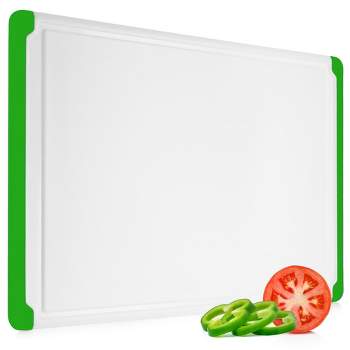 Belwares Large Plastic Cutting Board White, With Black Borders : Target