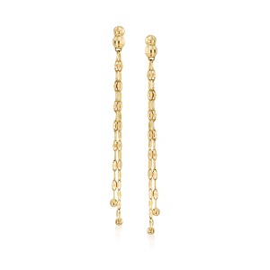 Ross-Simons 14kt Yellow Gold Lumachina Drop Earrings - 1 of 3