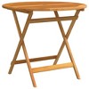 vidaXL Garden Table Brown Solid eucalyptus wood with oil finish Medium - 2 of 4