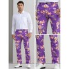 Lars Amadeus Men's Straight Leg Flat Front Floral Printed Dress Pants - 4 of 4
