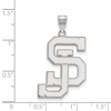 Black Bow Jewelry 10k White Gold San Jose State Spartans NCAA Extra Large Pendant - 2 of 3