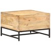 vidaXL Coffee Table 26.4"x26.4"x17.7" Solid Mango Wood - 4 of 4