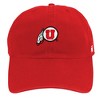 University Of Utah Team Logo Adult Dad Cap Red OS - 2 of 4