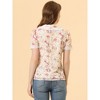 INSPIRE CHIC Women's Peter Pan Collar Lace Trim Embroidered Casual Floral Blouse - 4 of 4