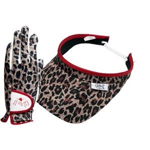 Glove It Women's Golf Glove and Visor Set Leopard Left Hand, Small - 1 of 1